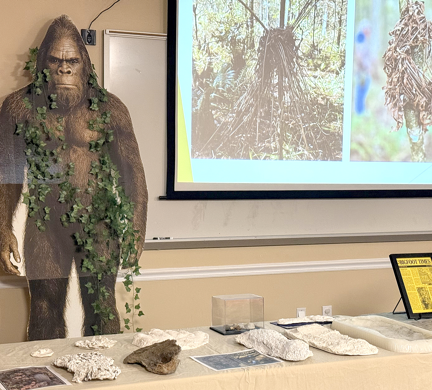 Believe it or not, bigfoot group visits library