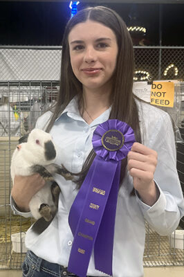 Hendricks, West are tops in poultry, rabbit exhibits at fair