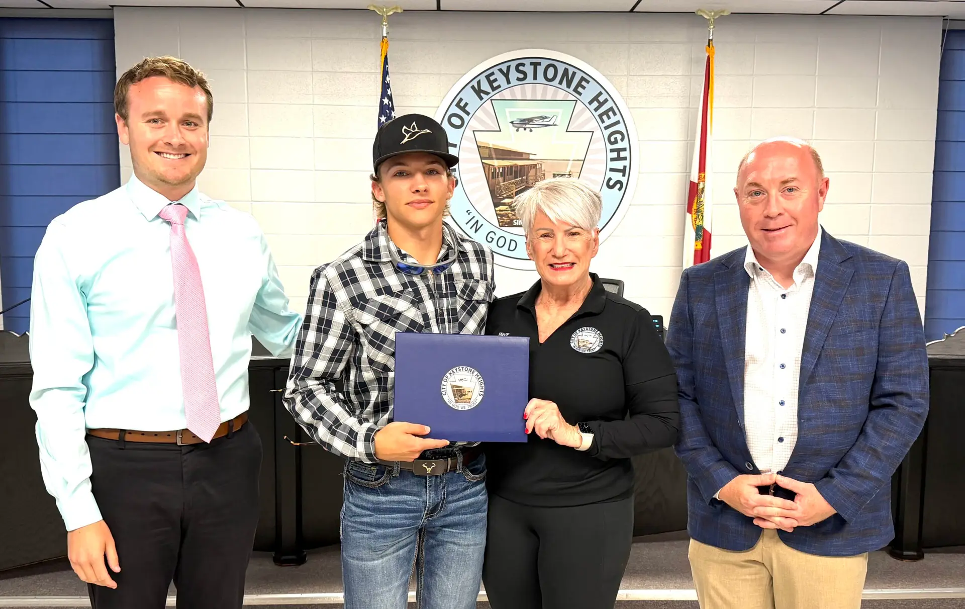 Keystone Heights Weightlifting Team honored by City Mayor and Council