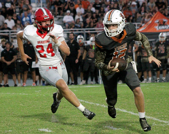 Tornadoes remain undefeated with 48-10 win