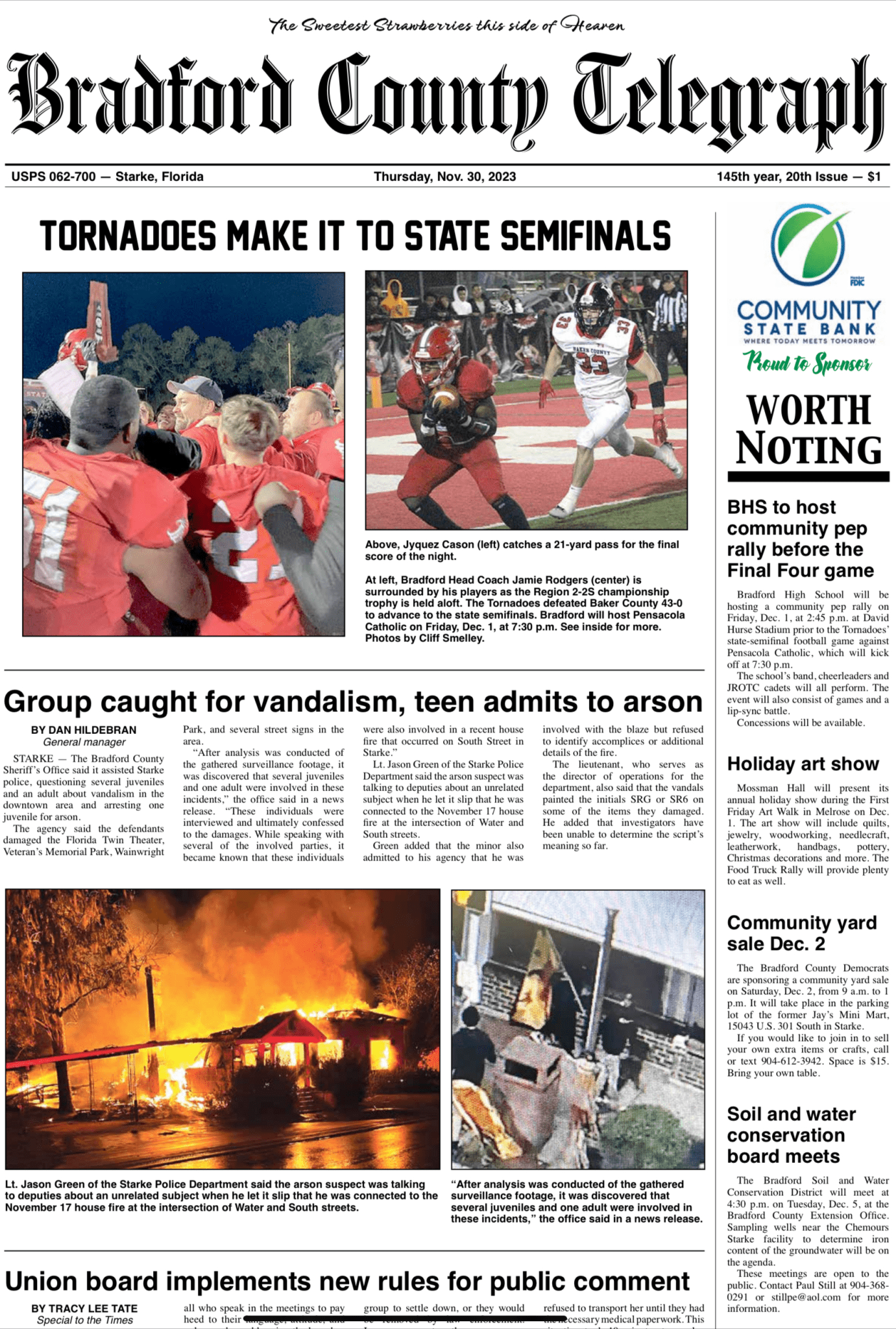 Telegraph-Times-Monitor For Nov. 30, 2023 – Bradford County Telegraph