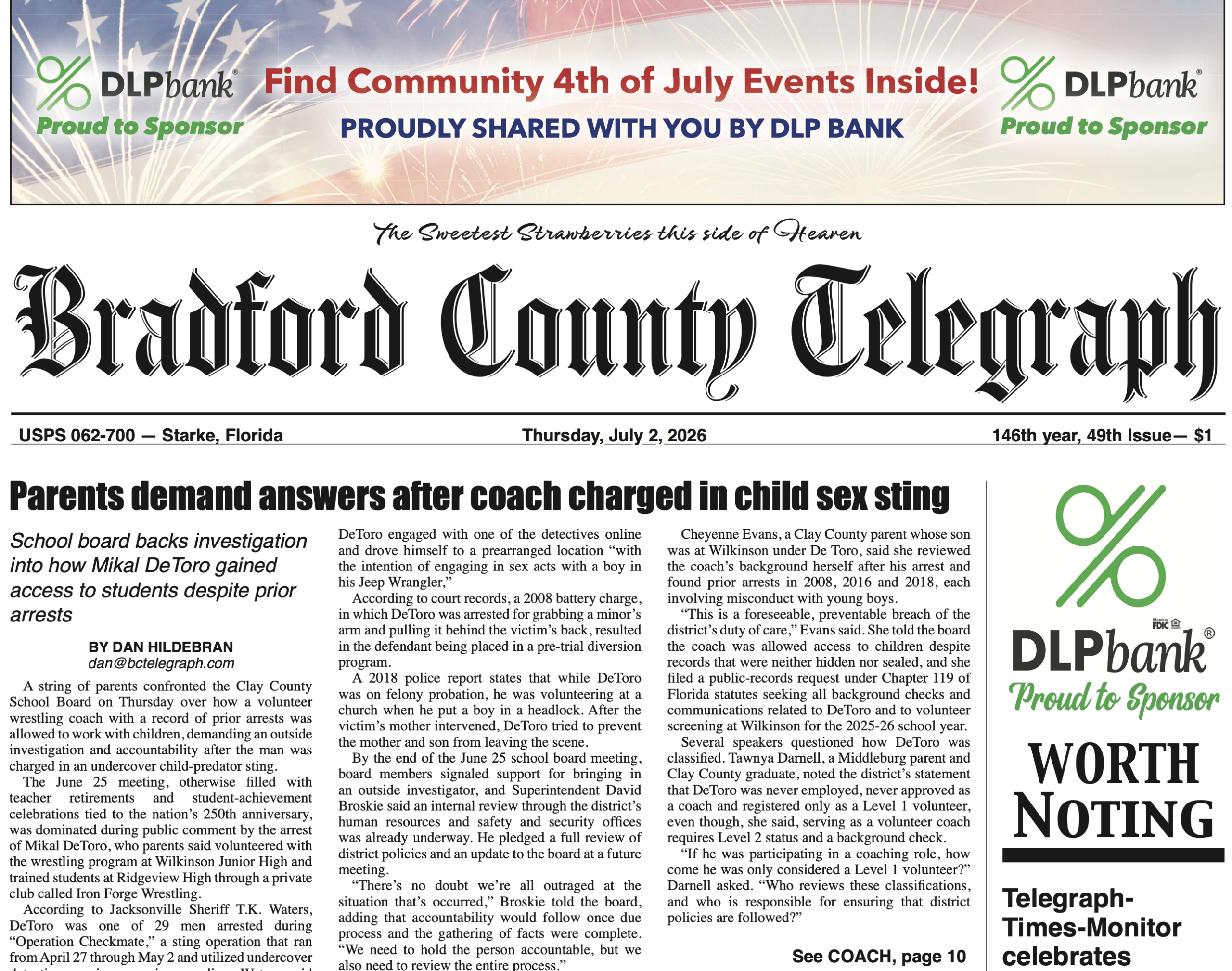 Telegraph-Times-Monitor for July 2, 2026