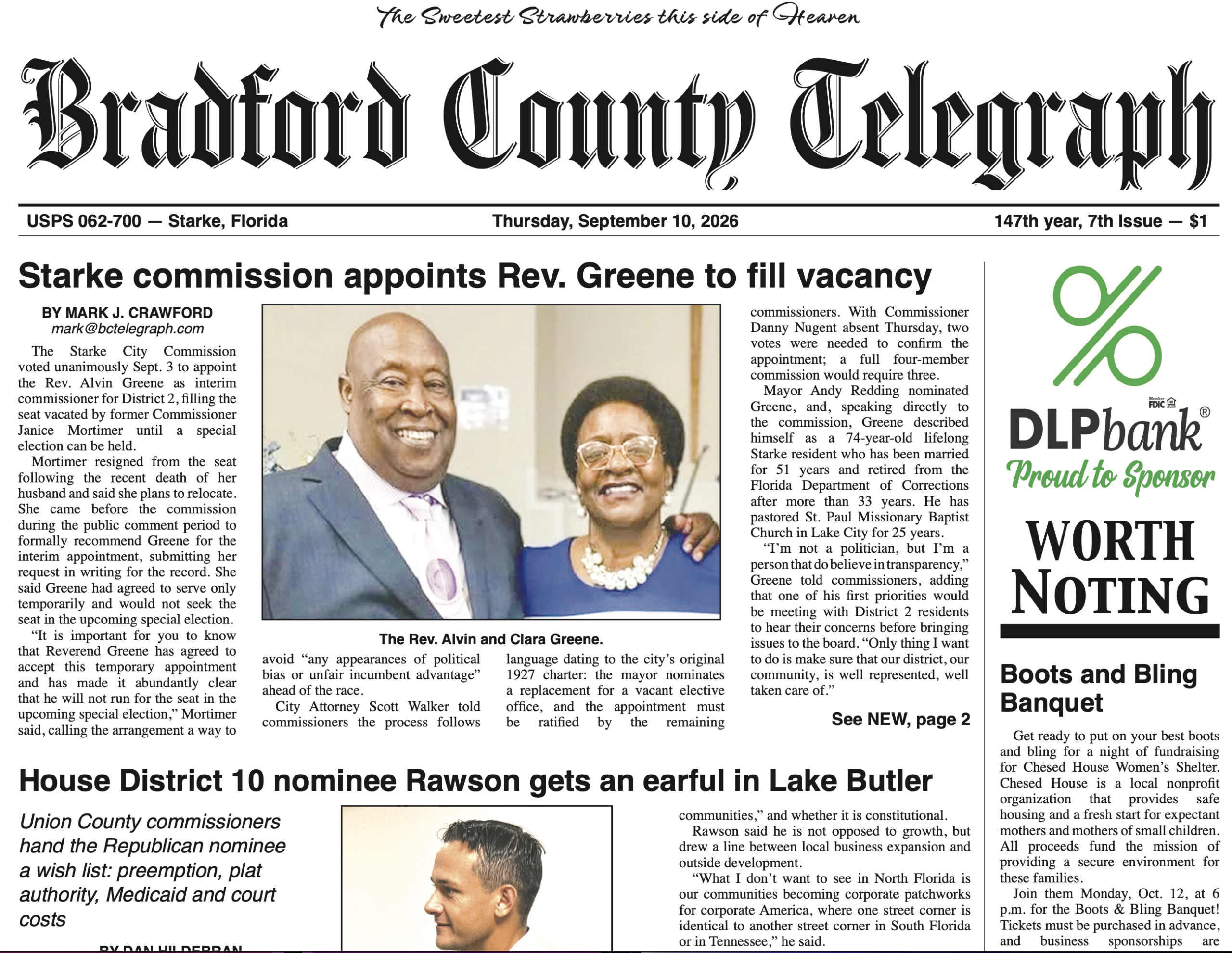 Telegraph-Times-Monitor for Sept. 10, 2026