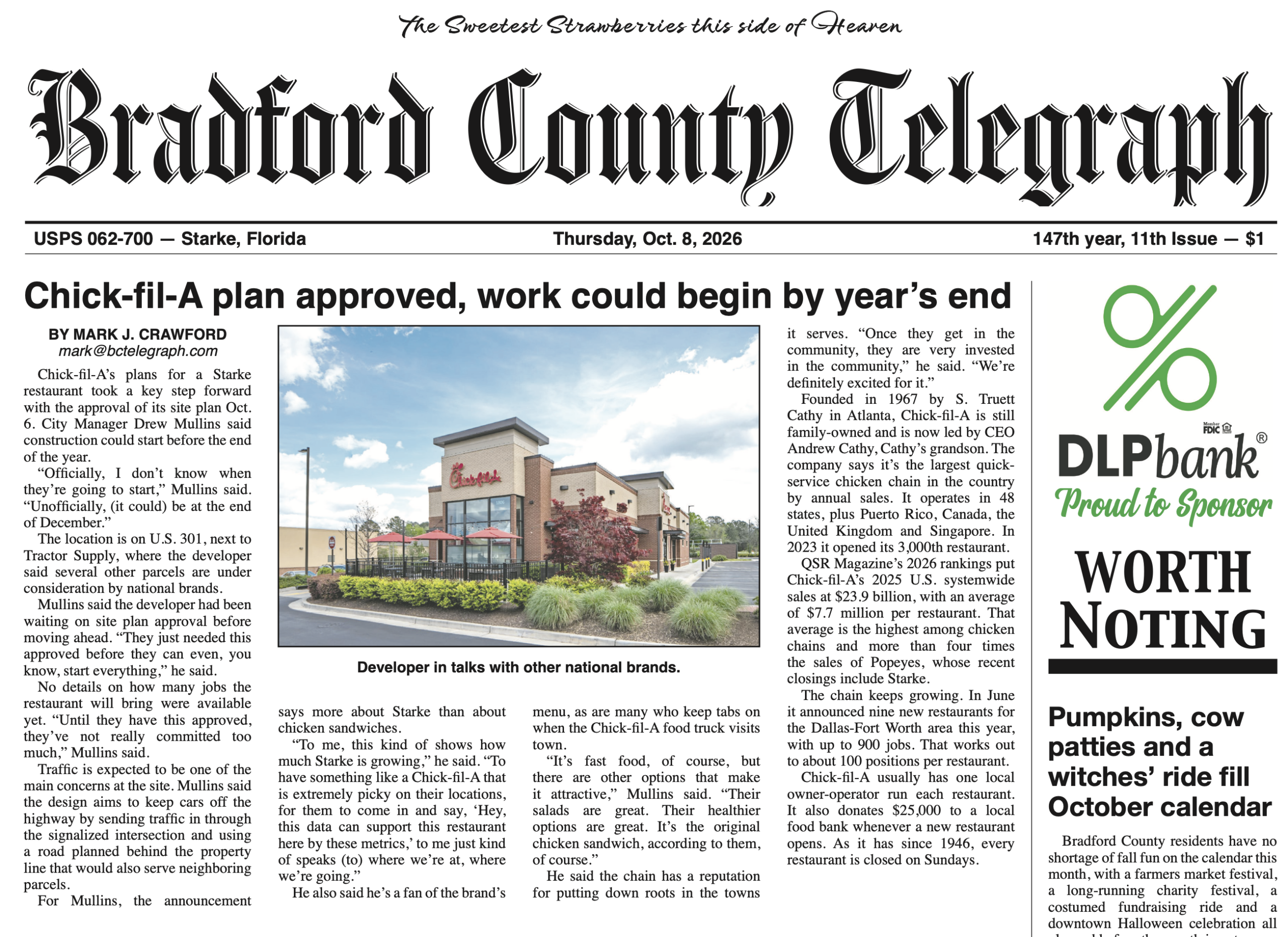 Telegraph-Times-Monitor for Oct. 8, 2026