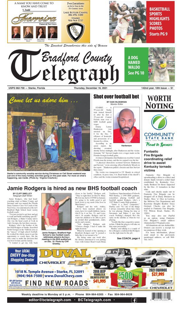 Telegraph, Times, Monitor Dec. 16, 2021 – Bradford County Telegraph